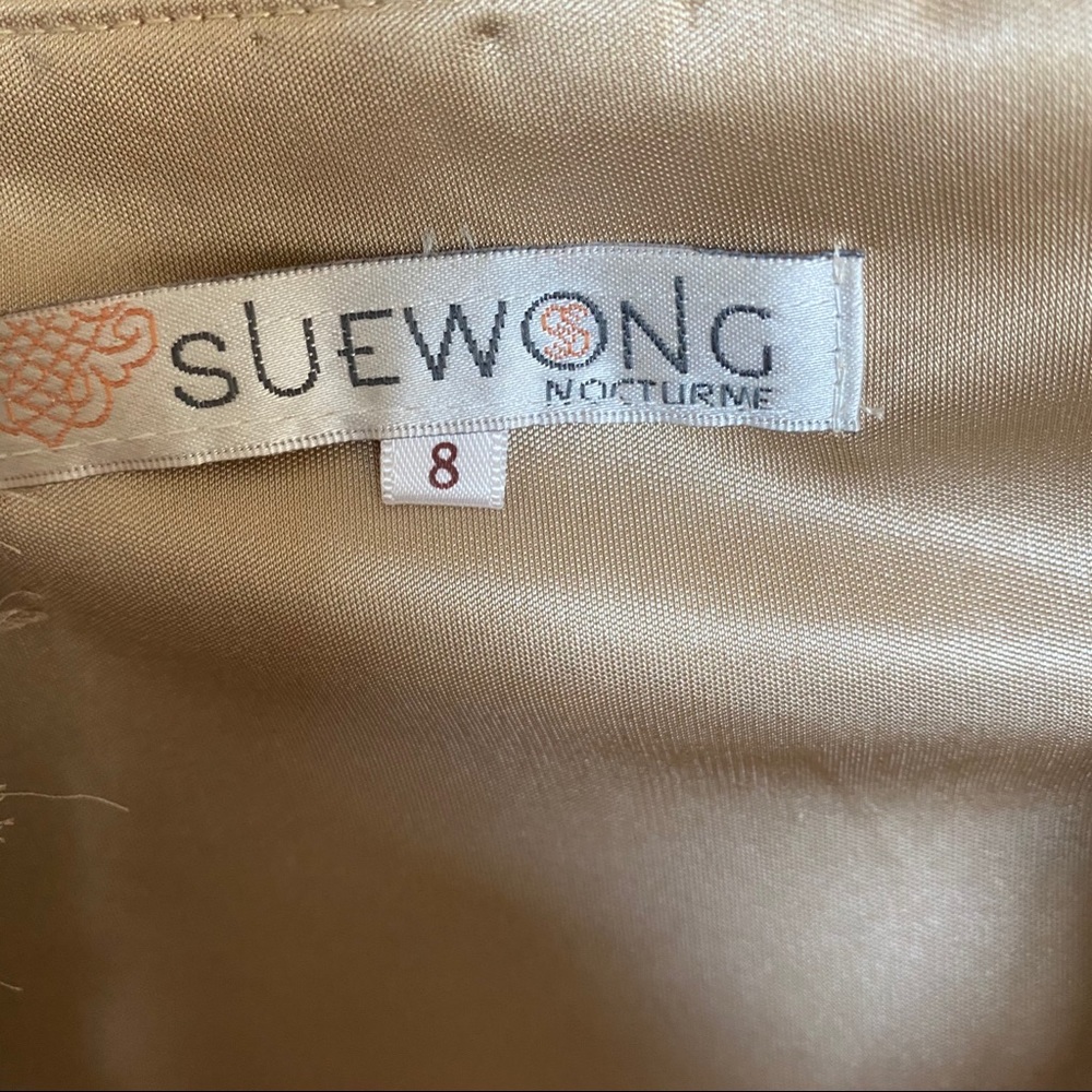 Sue Wong sz 8 beaded peacock midi dress - Picture 8 of 9